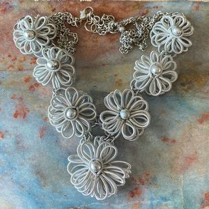 World market • metal floral necklace